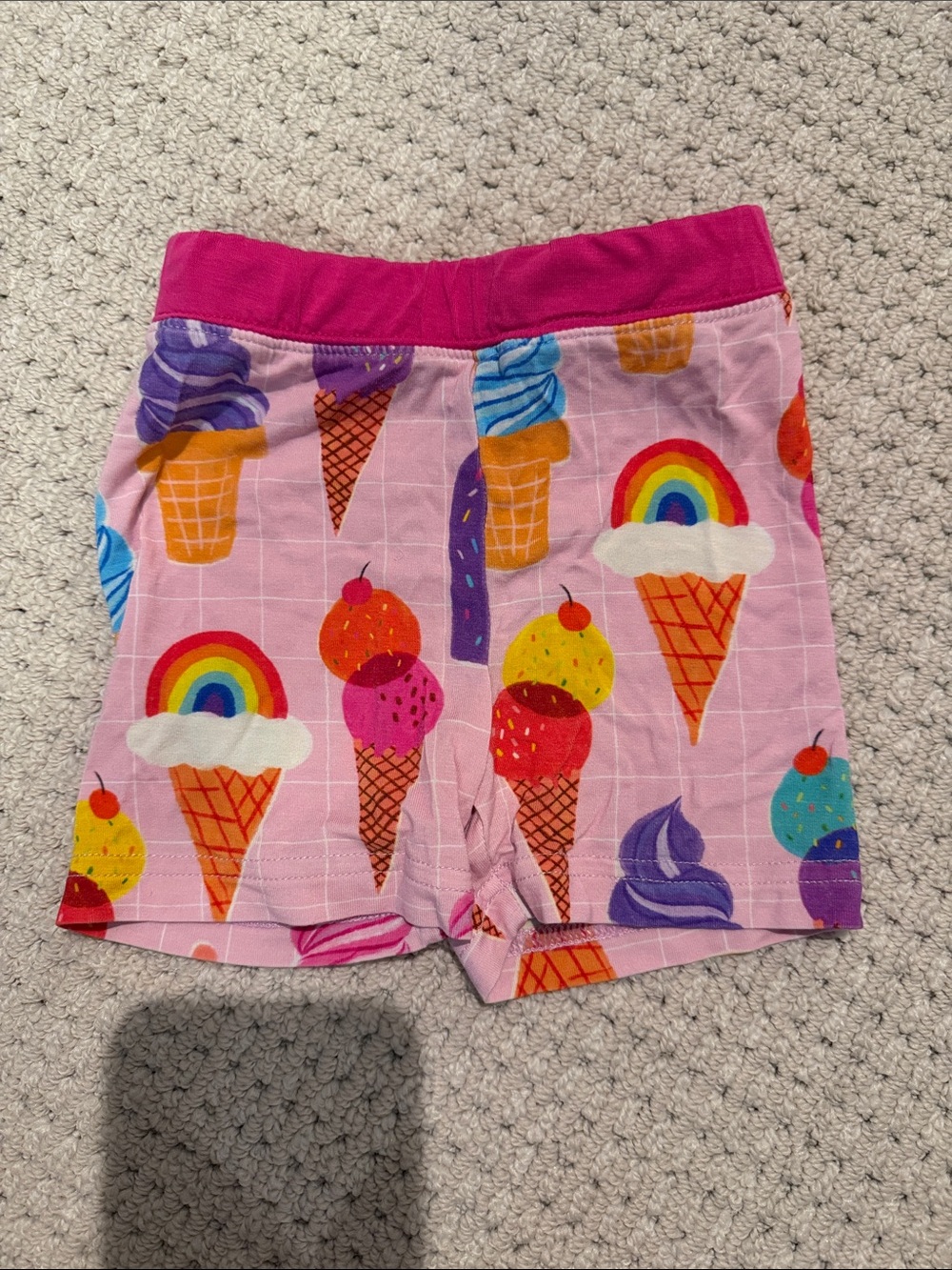 Little sleepies ice cream bamboo pajama shorts 12-18 month